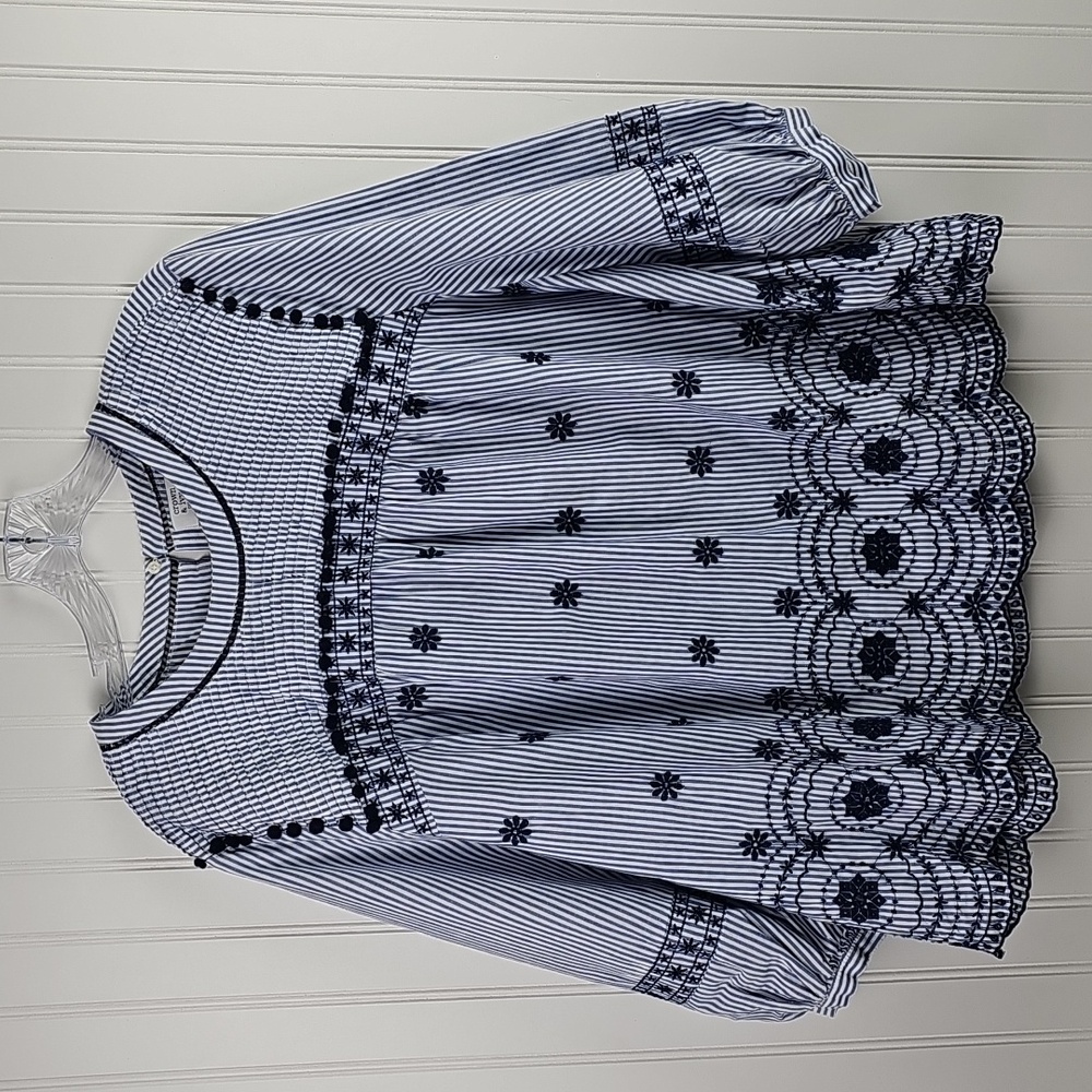 Crown & Ivy Curvy Embroidered Blouse 1X